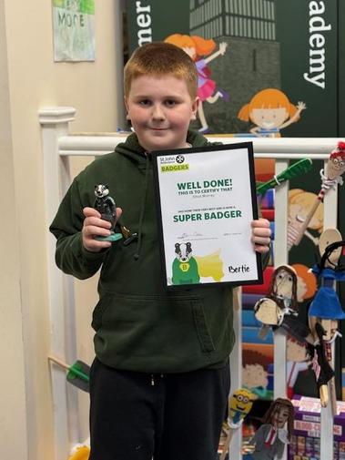 We always knew he was great, but Alistair is now officially a SUPER Badger and we are so very proud of him! What an achievement!