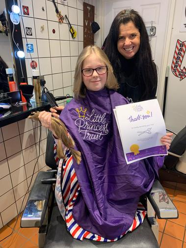Georgina's haircut raises £1162 for Little Princess Trust